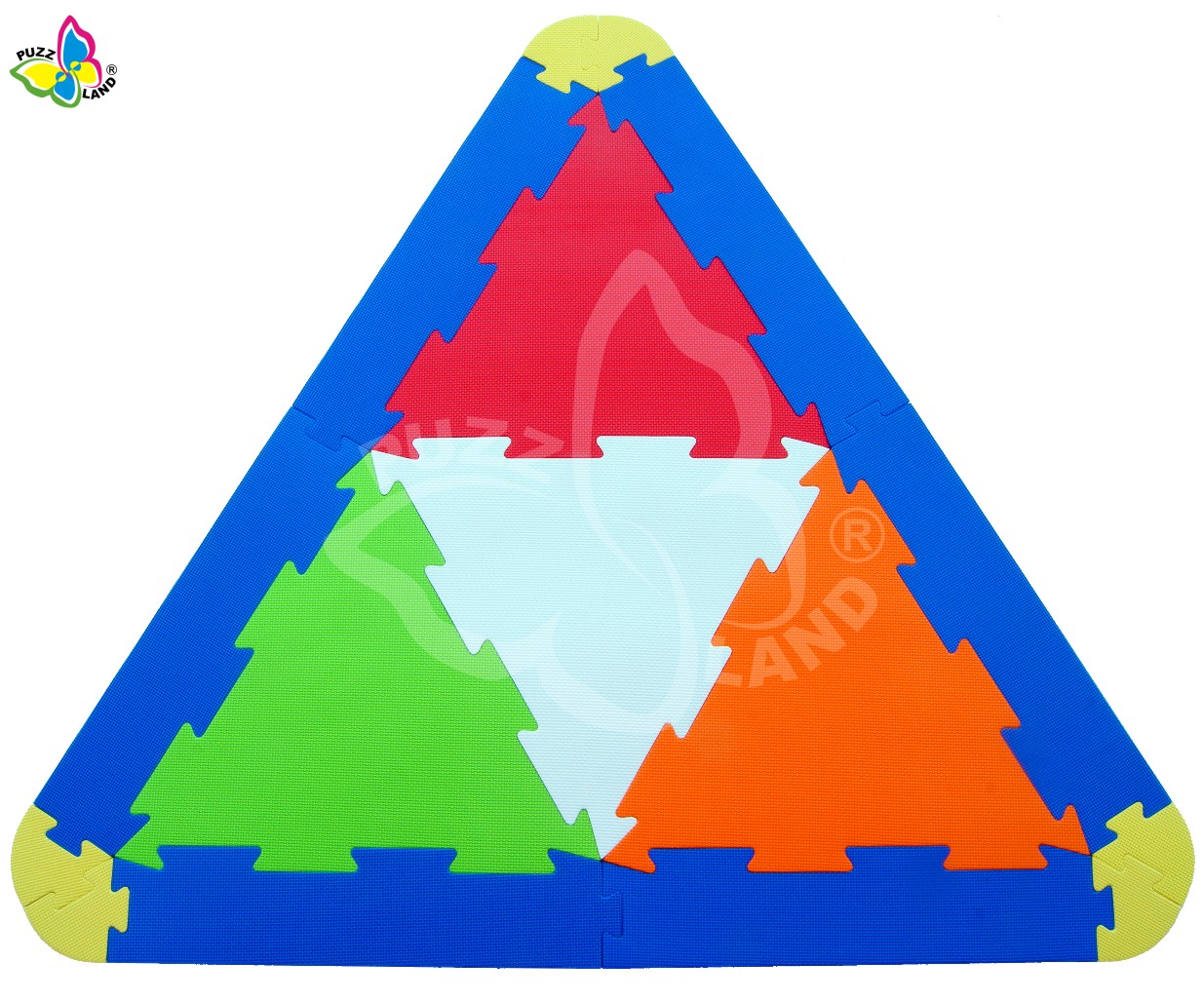 Pěnový koberec TRIANGL 4 modrý