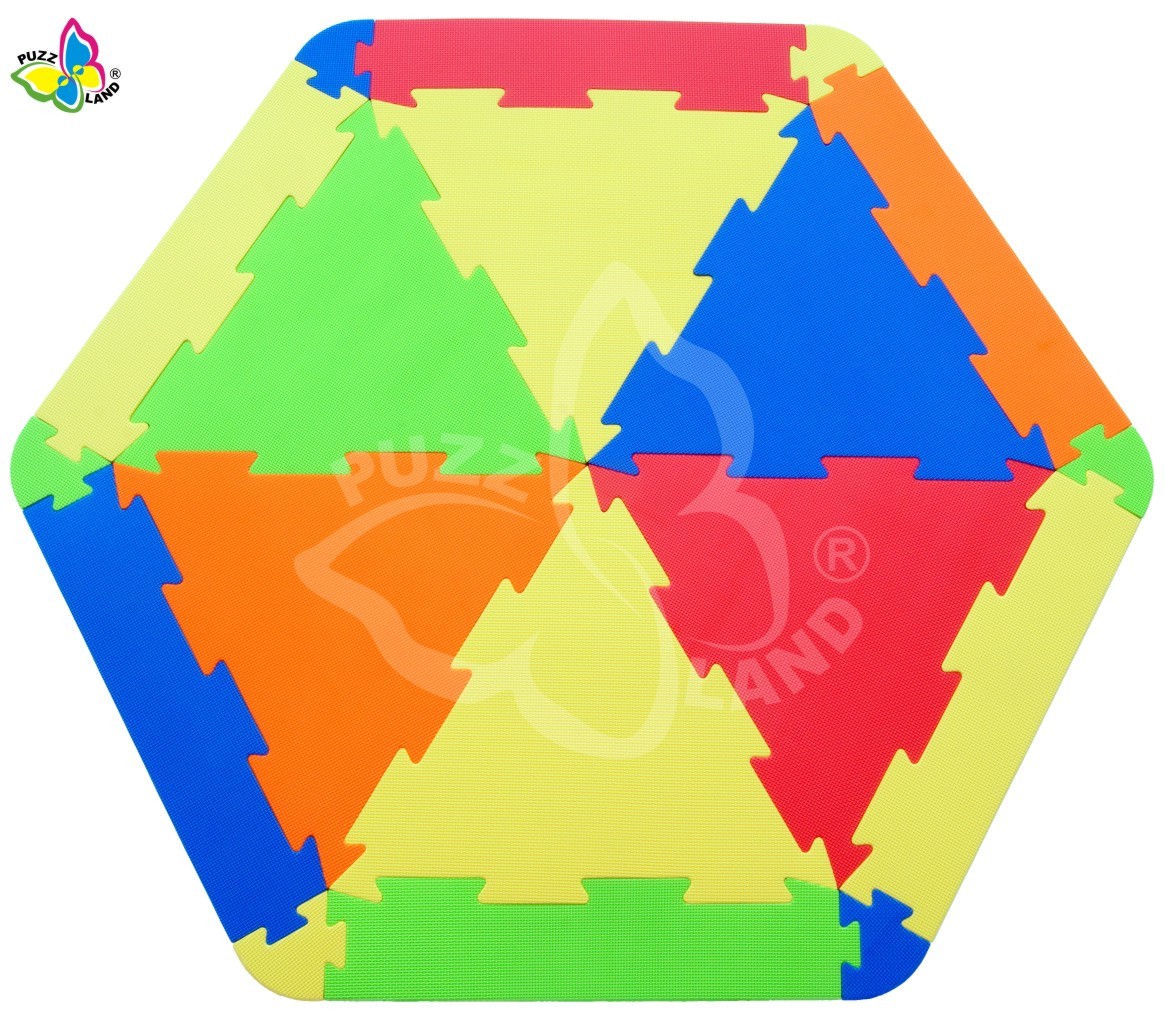 Pěnový koberec TRIANGL 6 barevný
