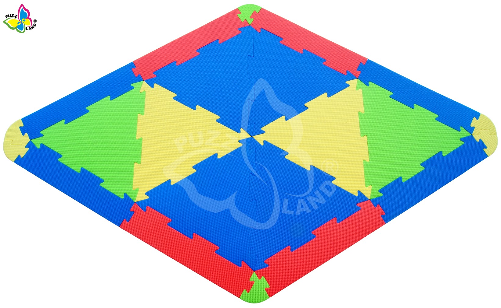Pěnový koberec TRIANGL 8 modrý
