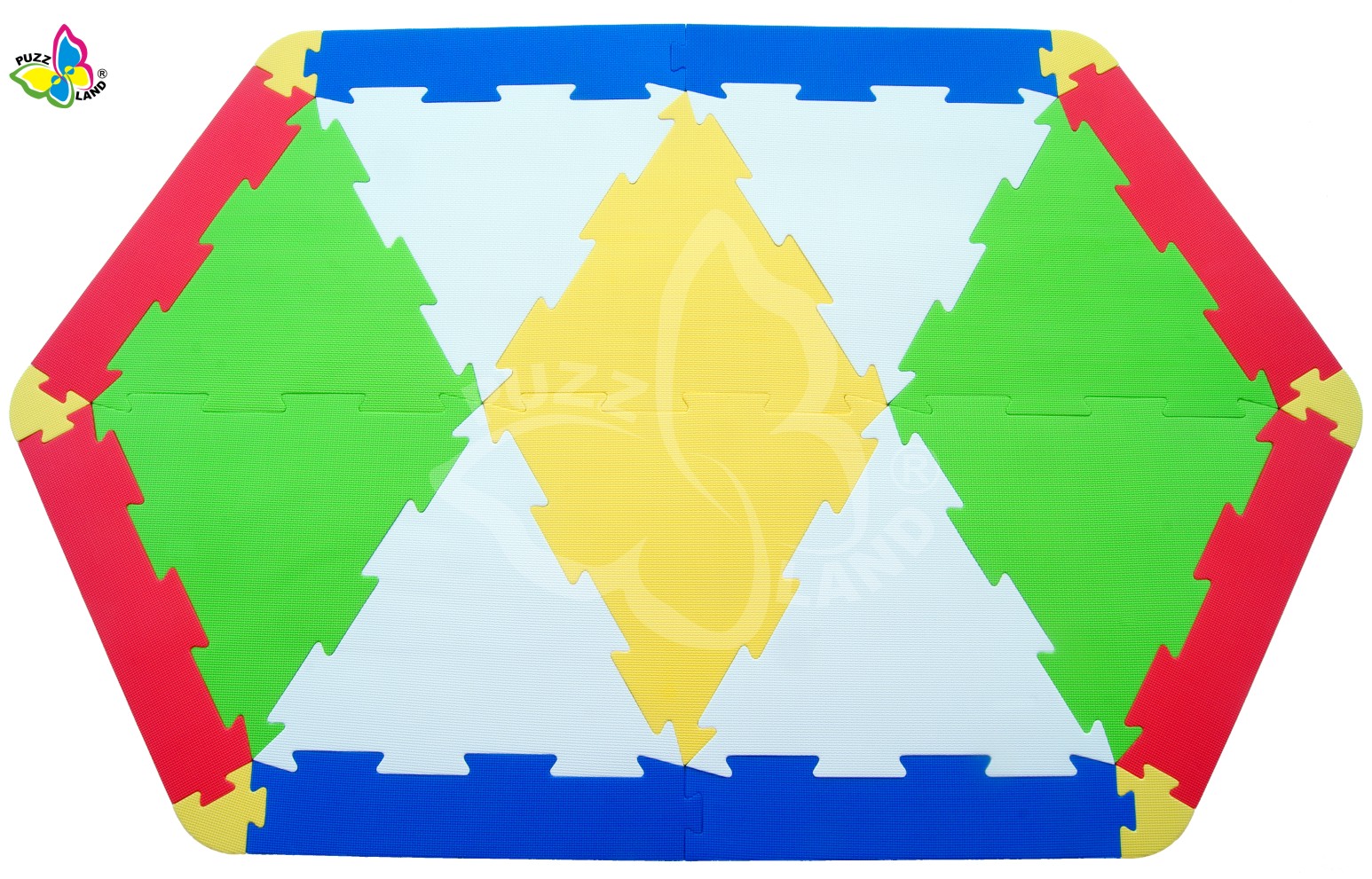 Pěnový koberec TRIANGL 10 bílo - barevný
