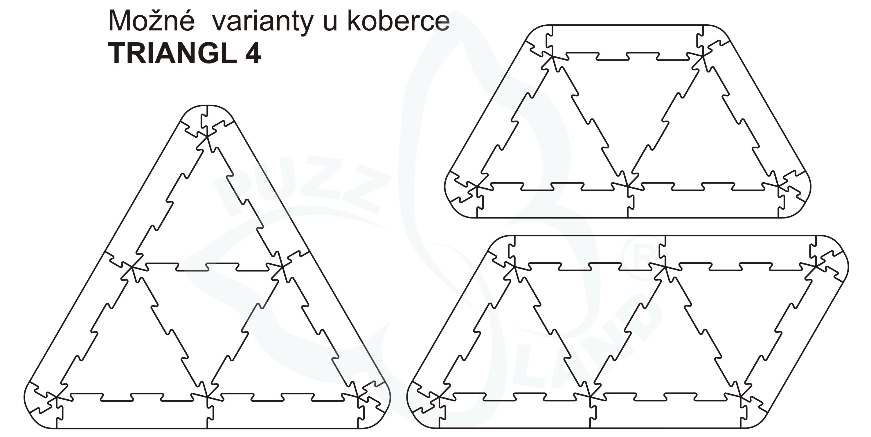 Pěnový koberec TRIANGL 4 modrý