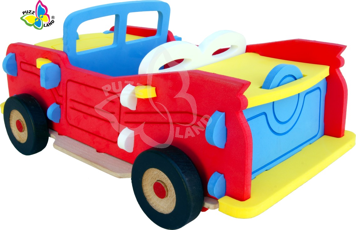 CABRIO červené s dřevěným podvozkem